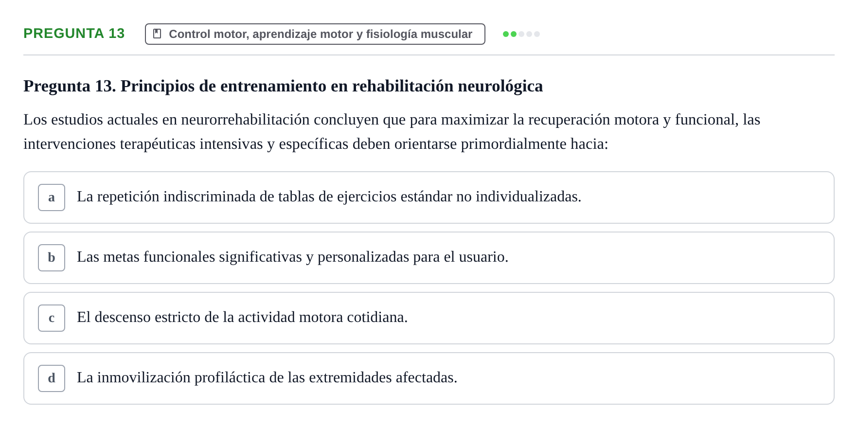Enunciado: Pregunta 13