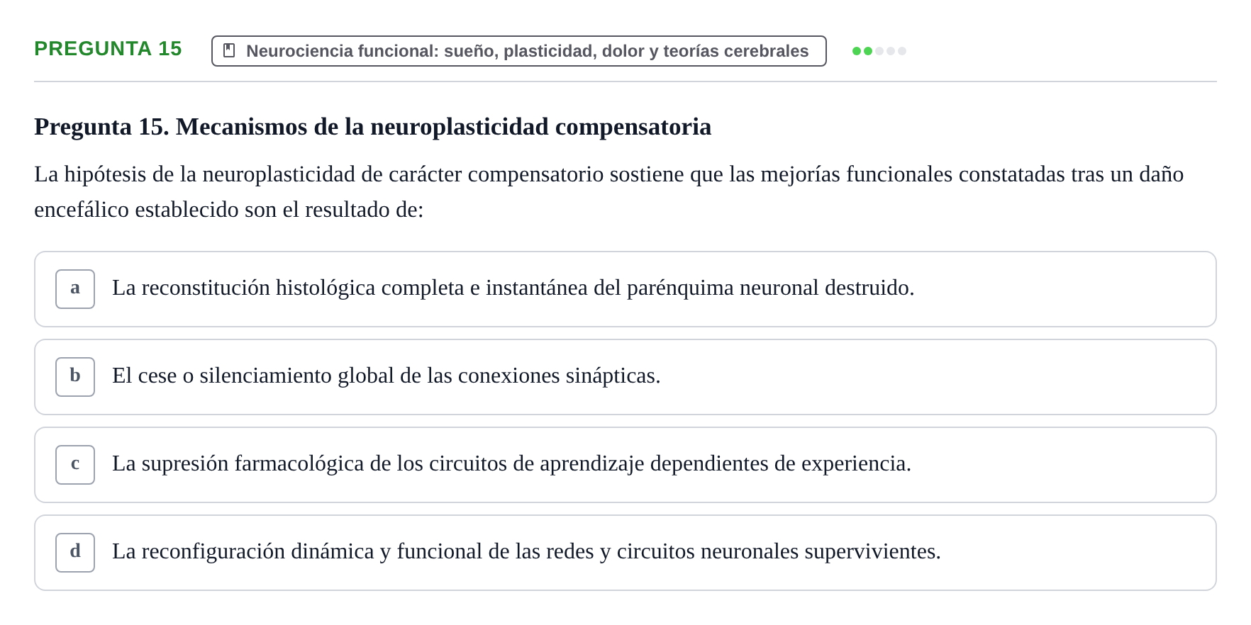 Enunciado: Pregunta 15