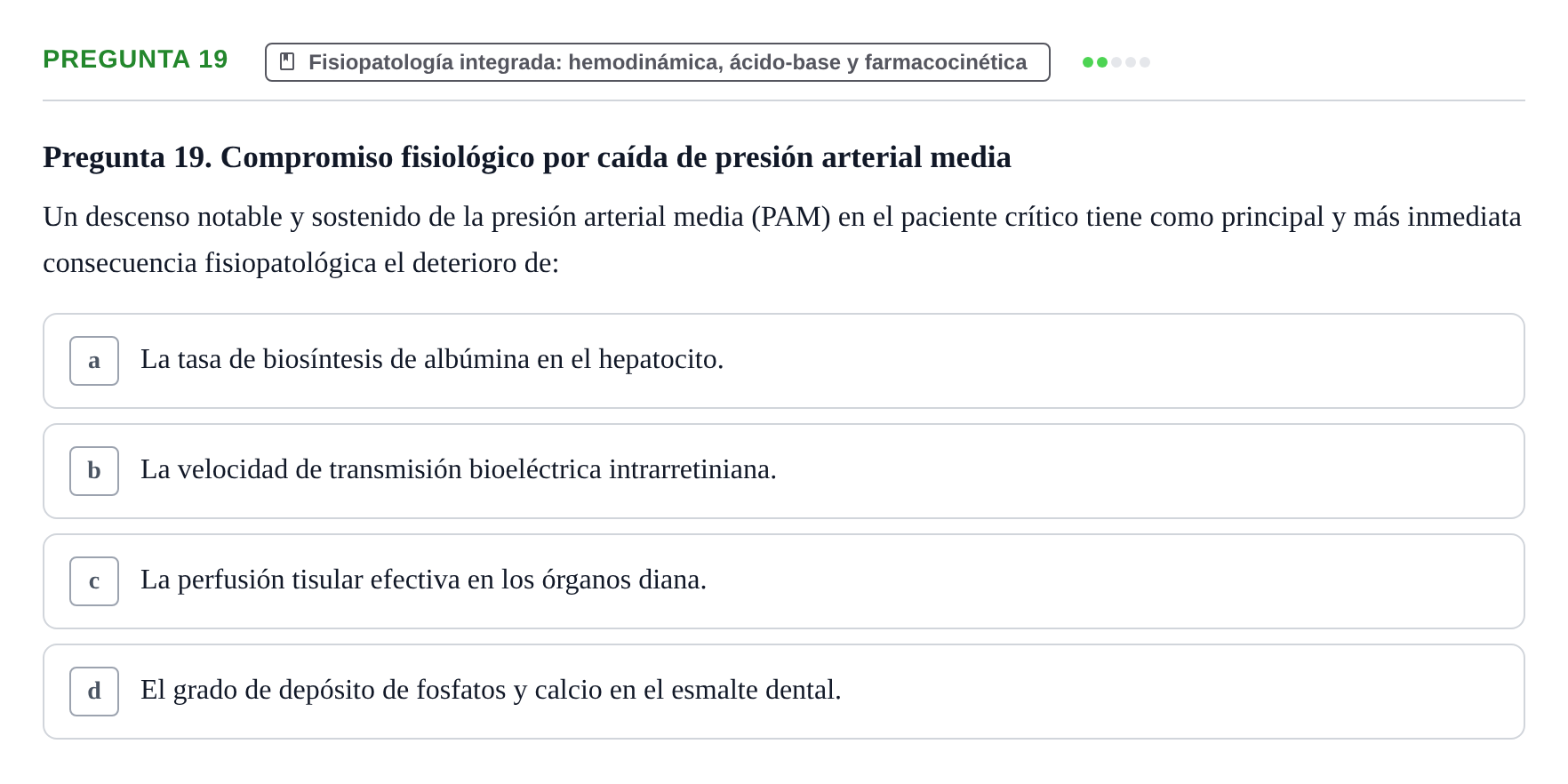 Enunciado: Pregunta 19