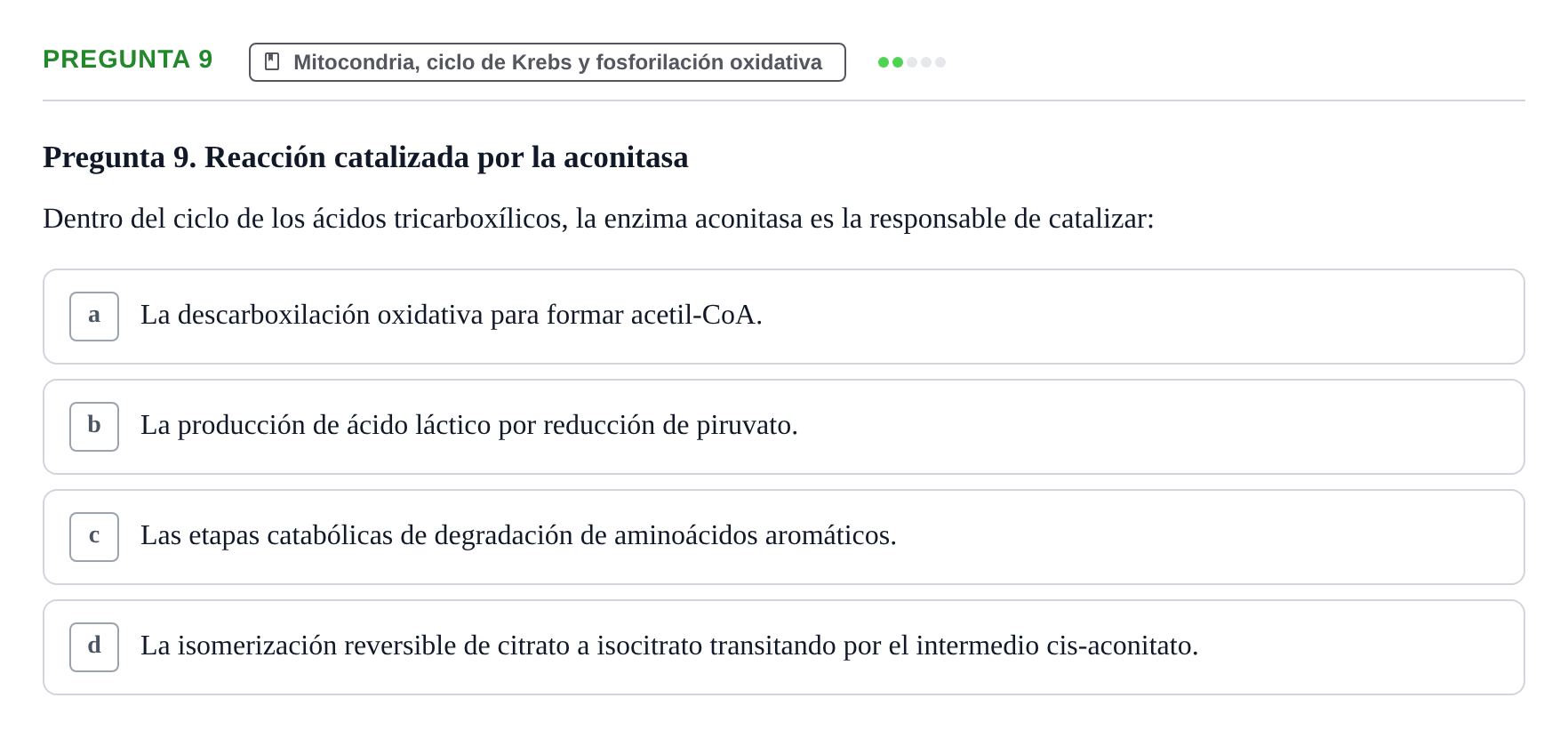 Enunciado: Pregunta 9