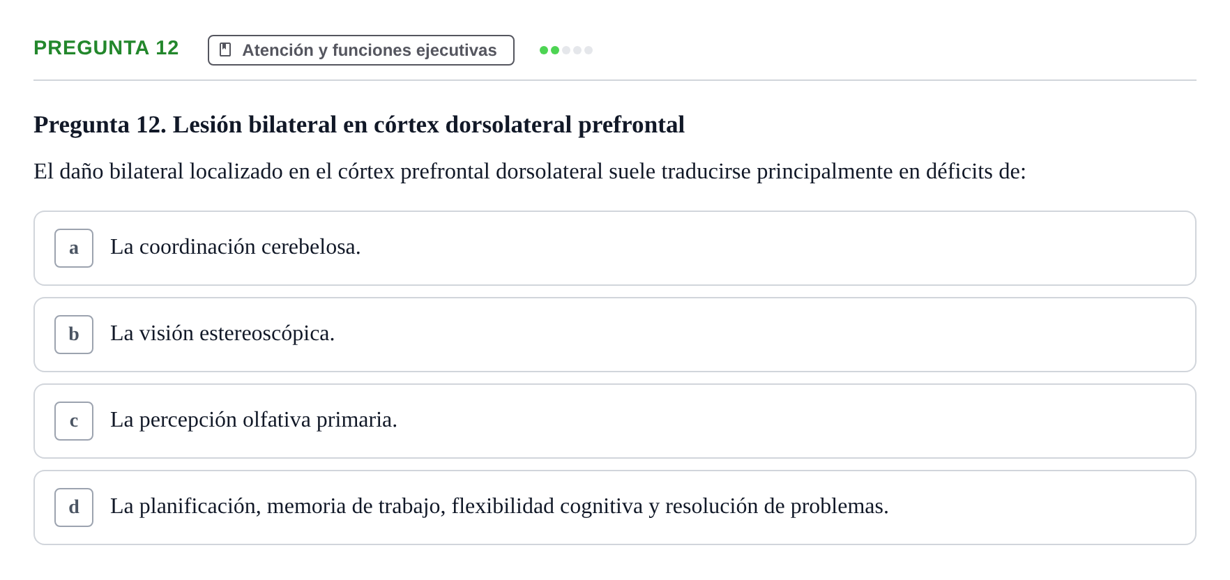 Enunciado: Pregunta 12