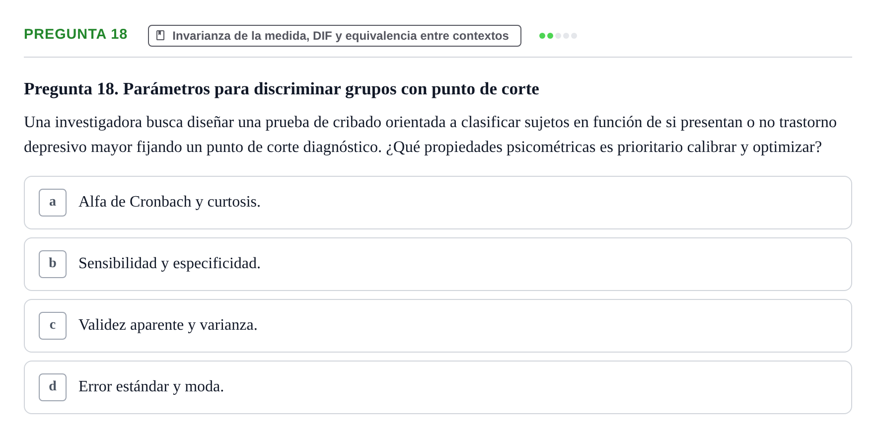 Enunciado: Pregunta 18