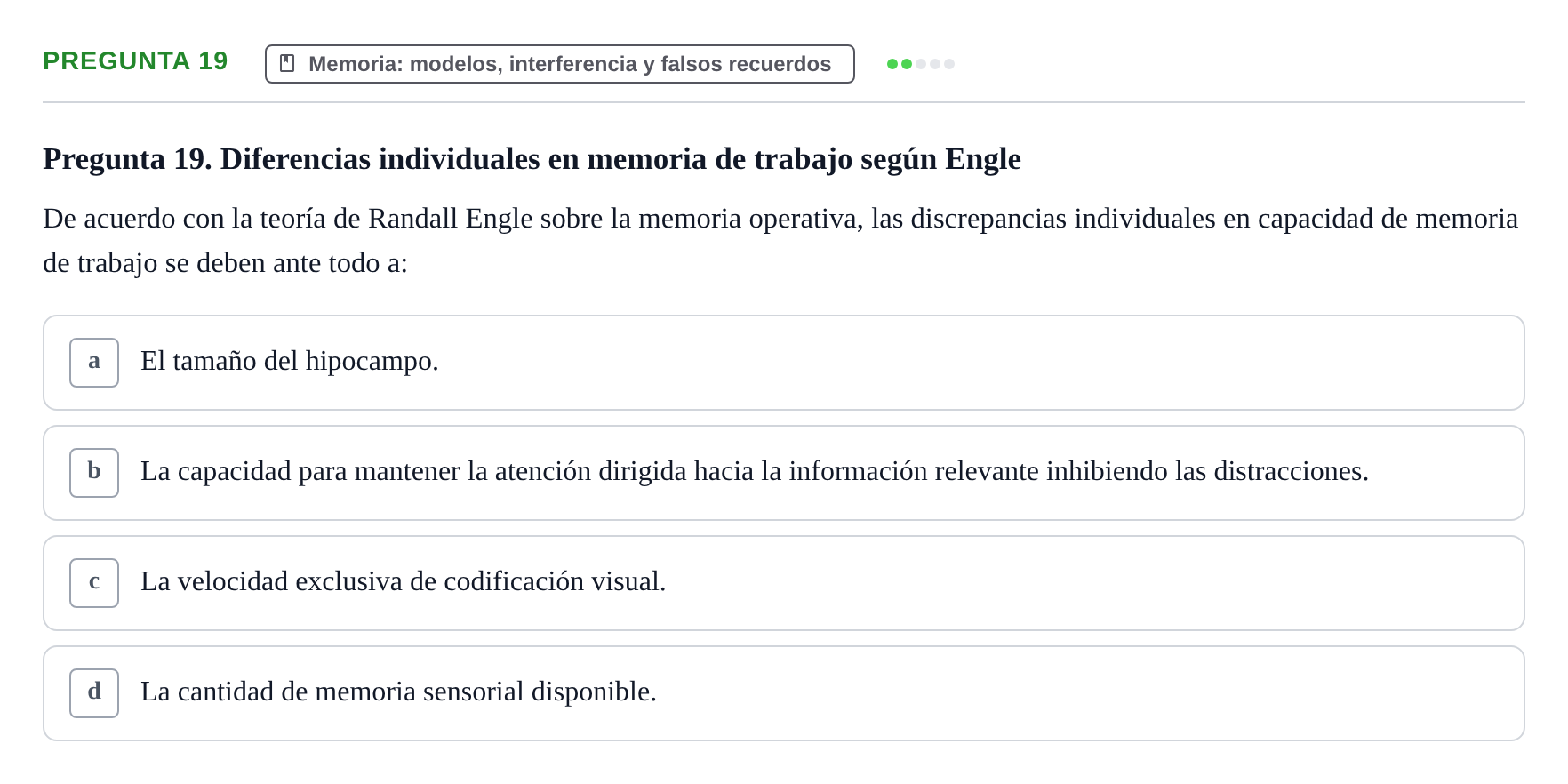 Enunciado: Pregunta 19