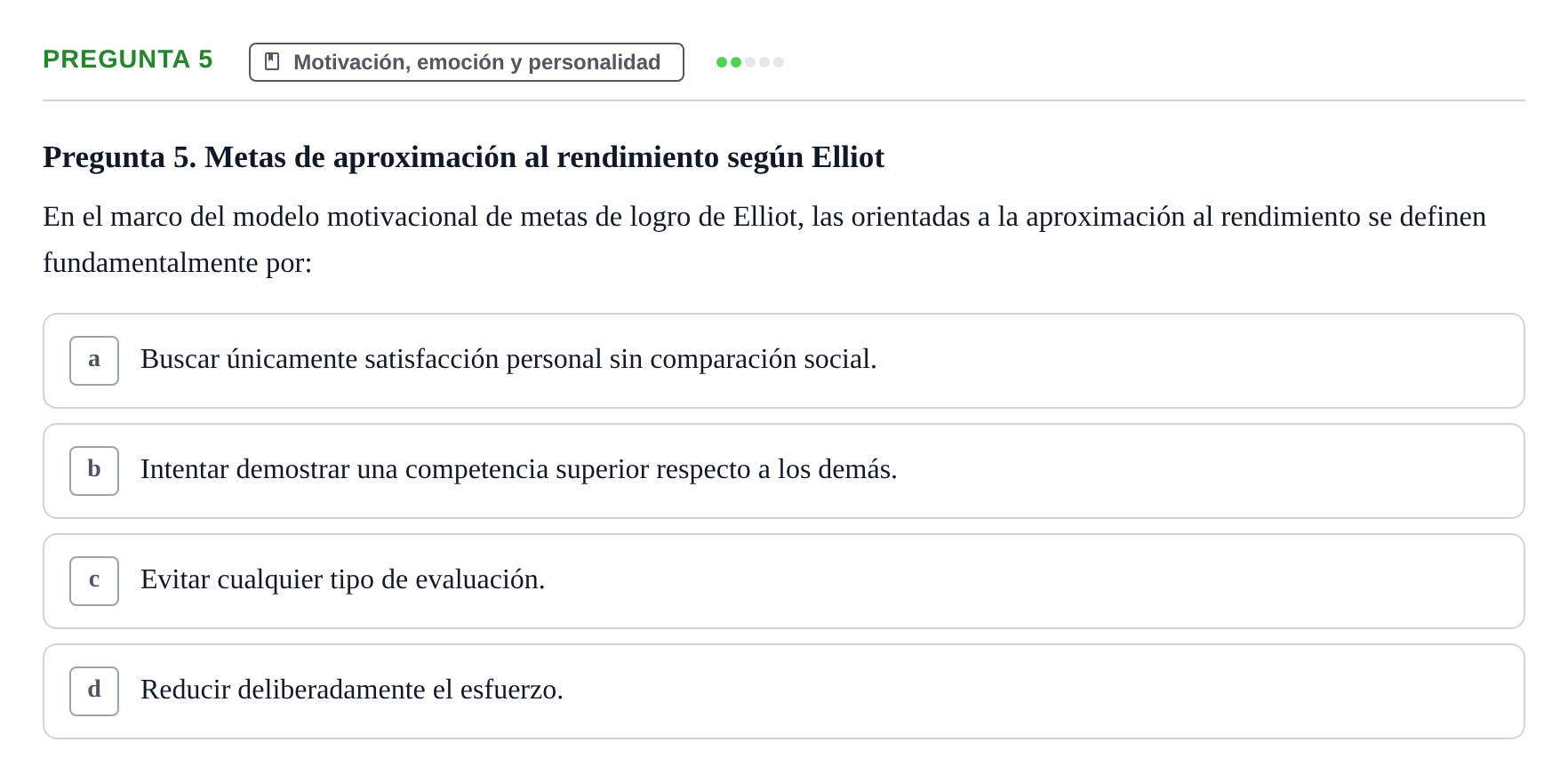 Enunciado: Pregunta 5