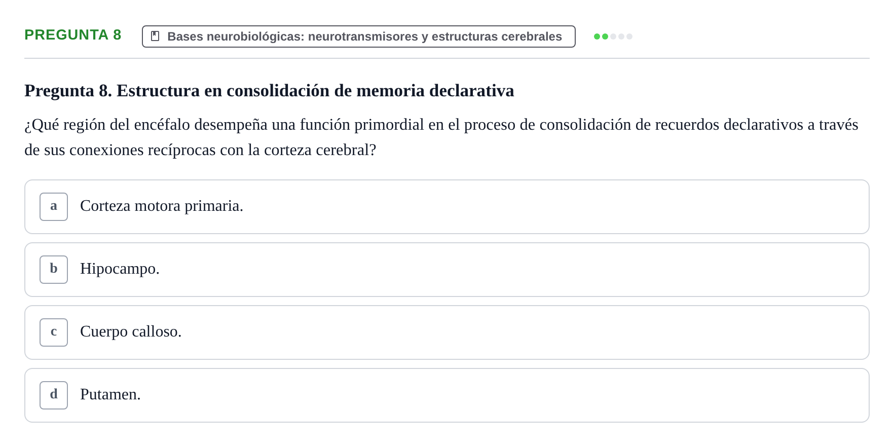 Enunciado: Pregunta 8