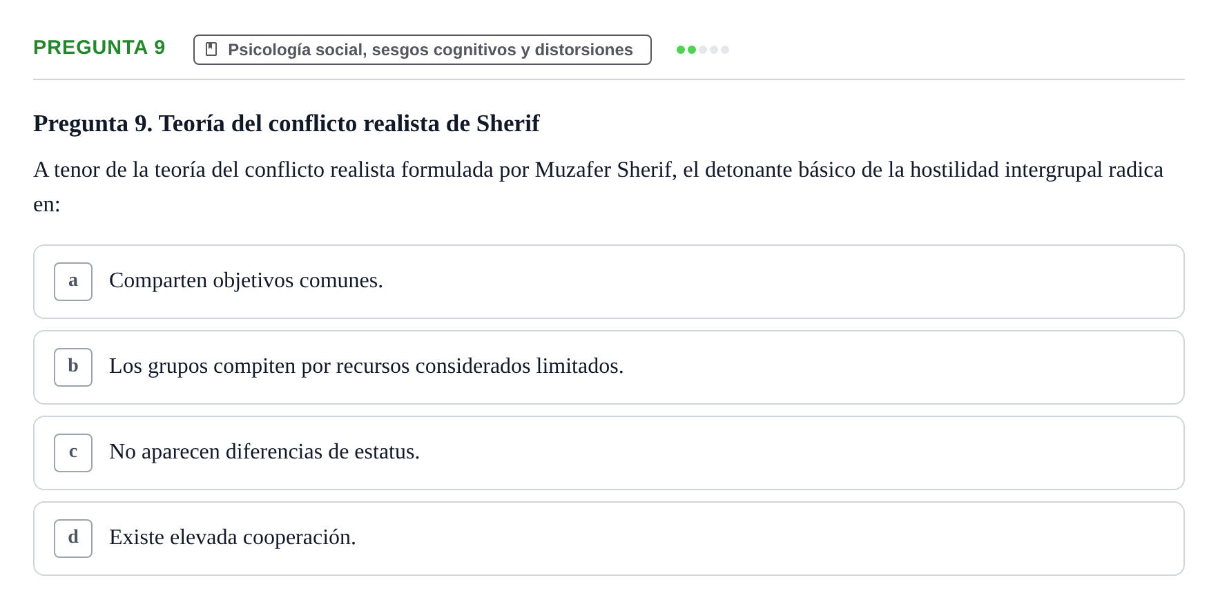 Enunciado: Pregunta 9