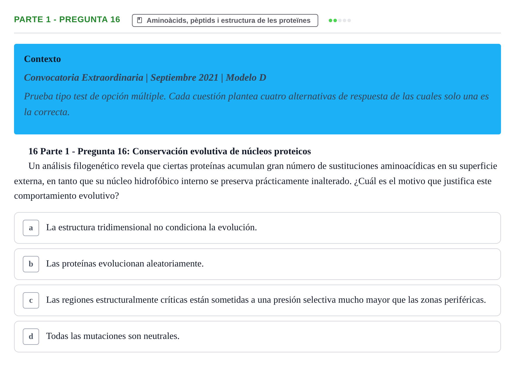 Enunciado: Parte 1 - Pregunta 16