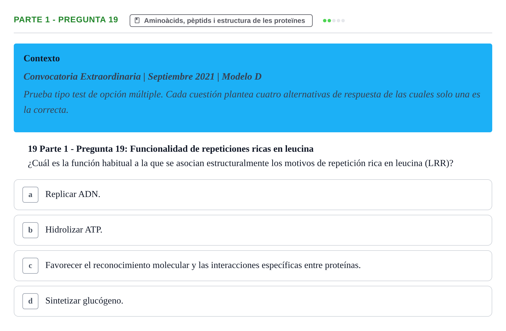 Enunciado: Parte 1 - Pregunta 19