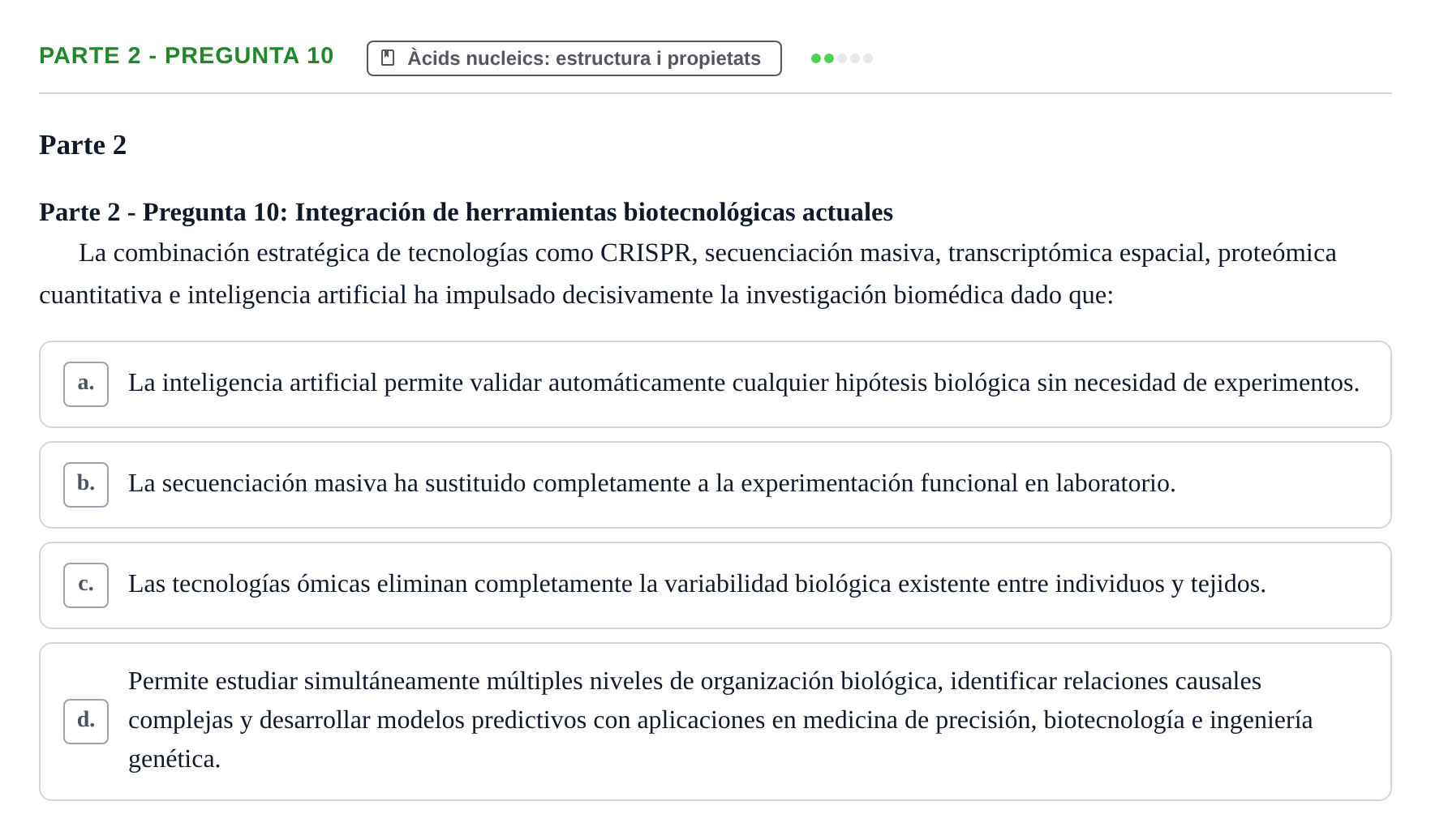 Enunciado: Parte 2 - Pregunta 10