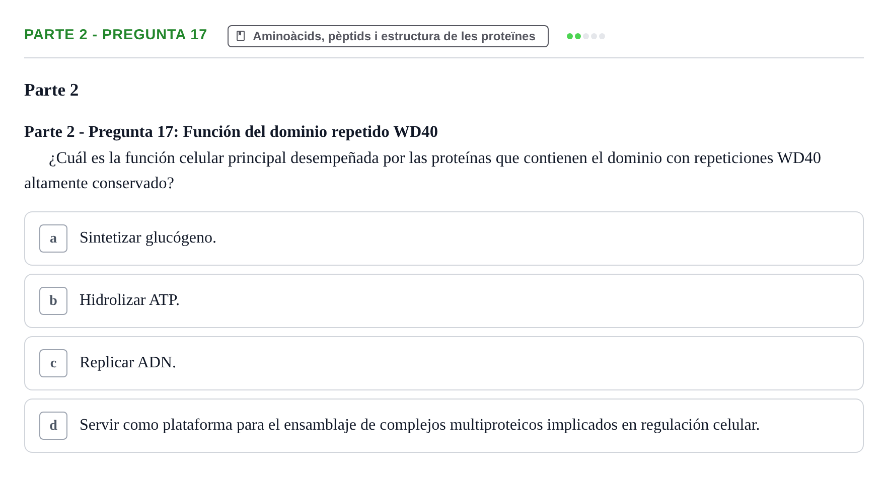 Enunciado: Parte 2 - Pregunta 17