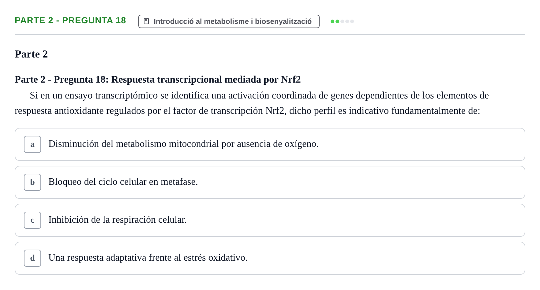 Enunciado: Parte 2 - Pregunta 18