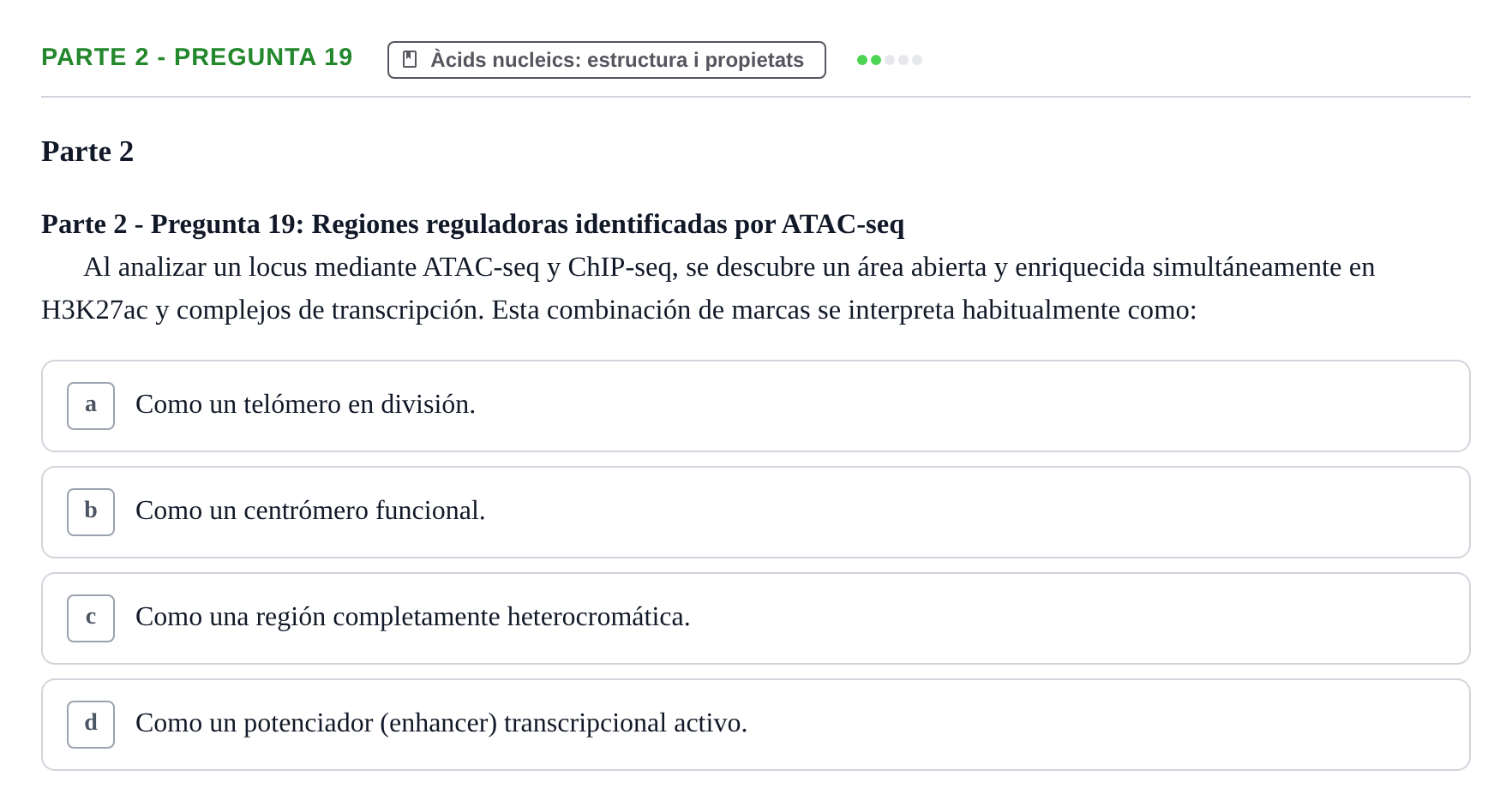 Enunciado: Parte 2 - Pregunta 19
