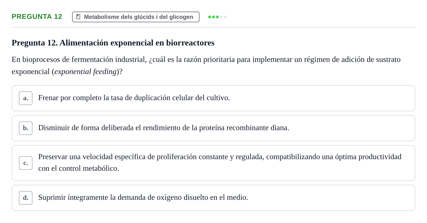 Enunciado: Pregunta 12