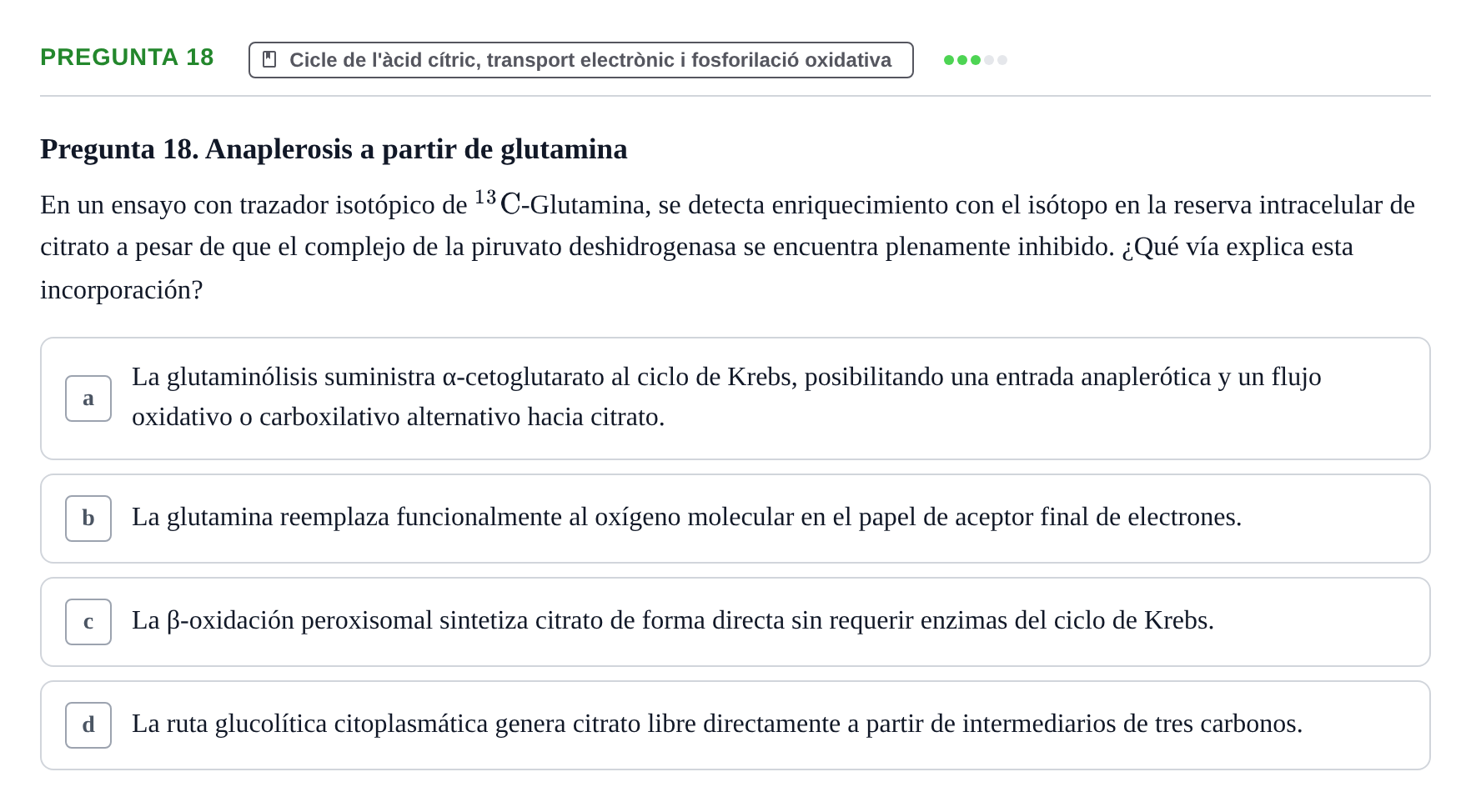 Enunciado: Pregunta 18