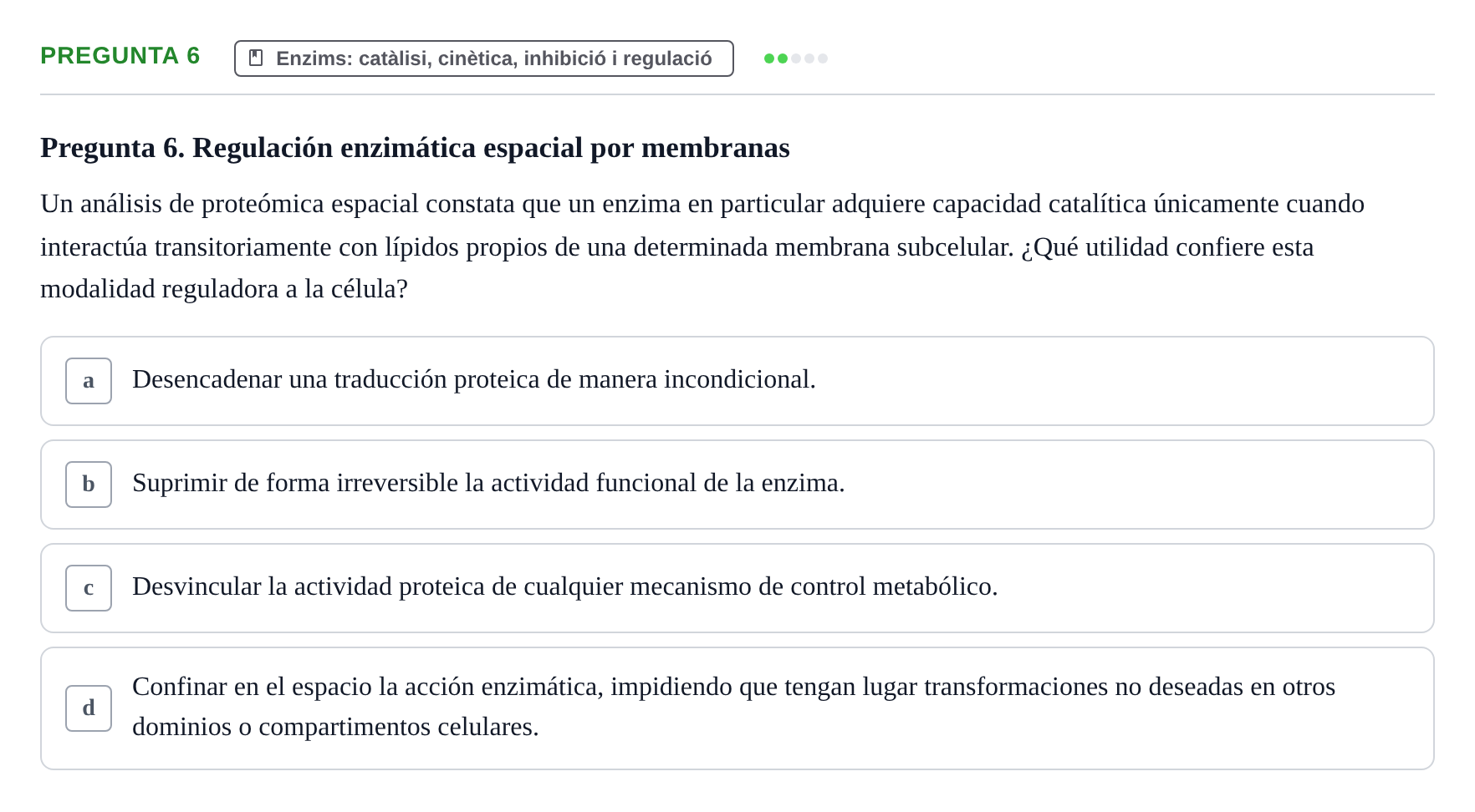 Enunciado: Pregunta 6