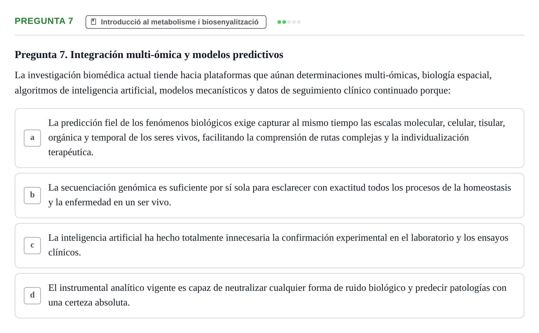 Enunciado: Pregunta 7