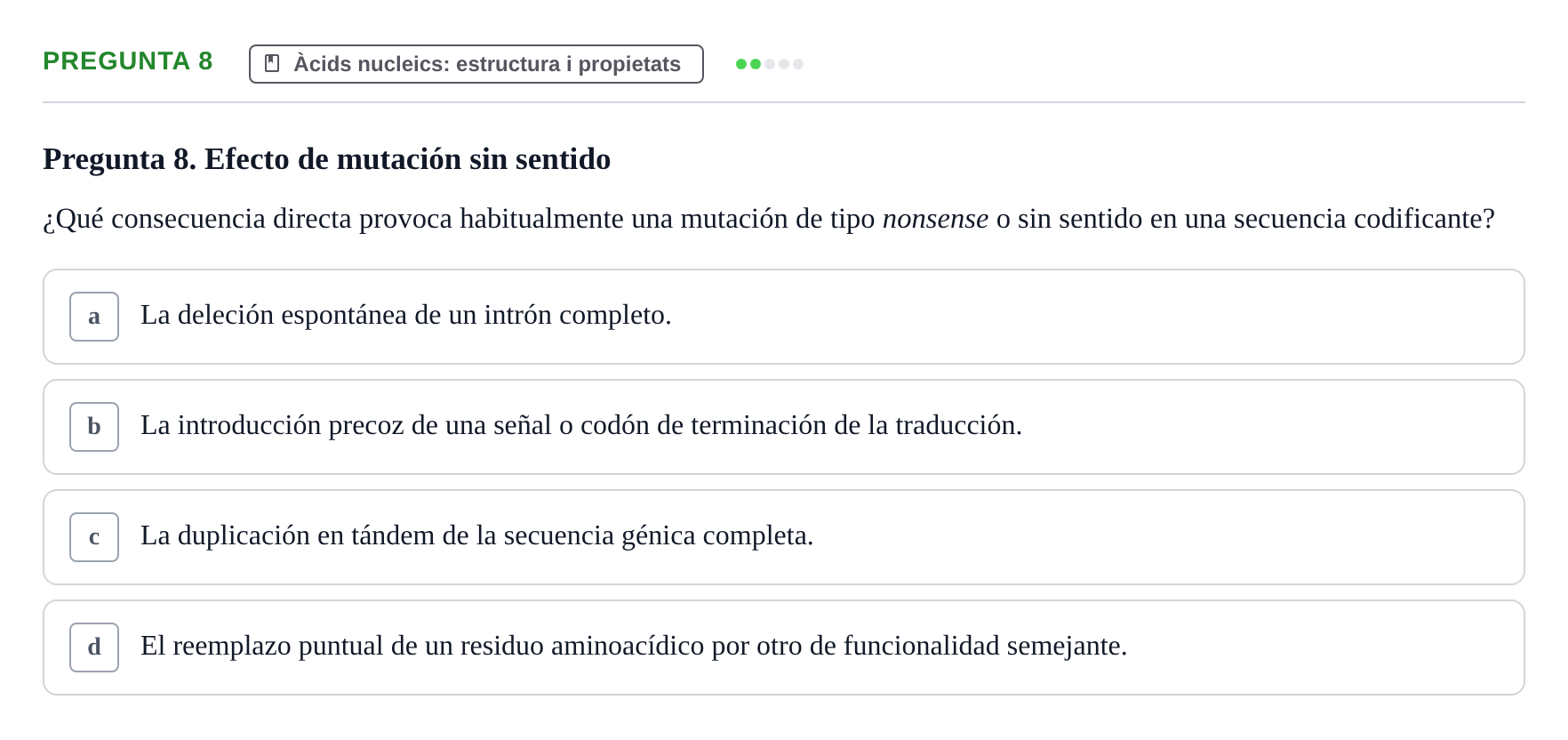 Enunciado: Pregunta 8