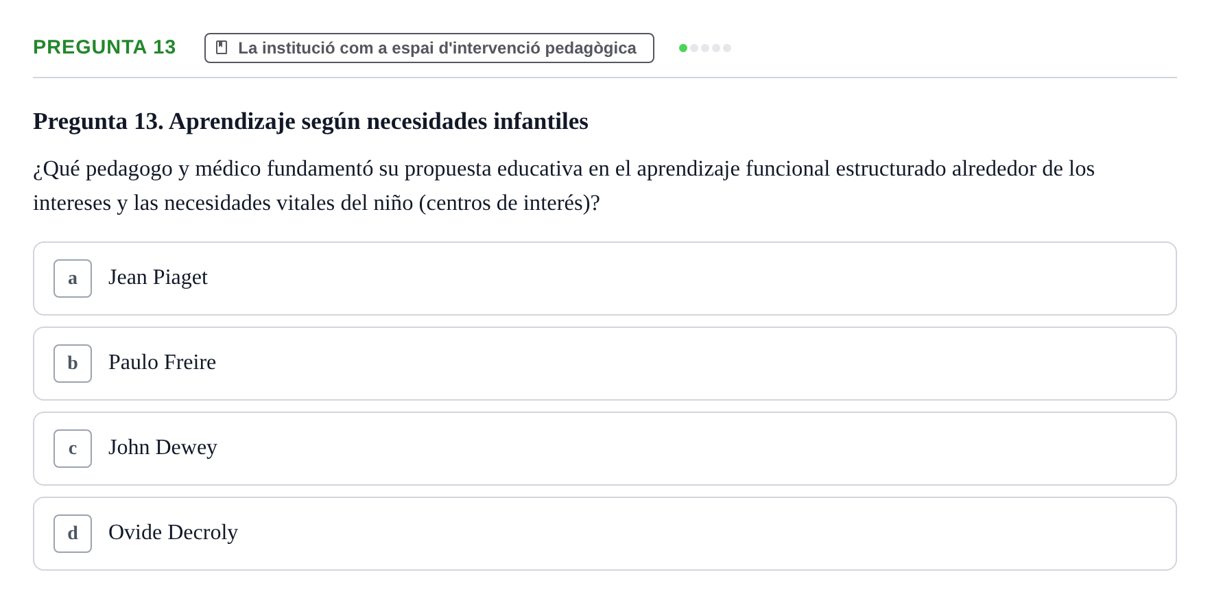 Enunciado: Pregunta 13