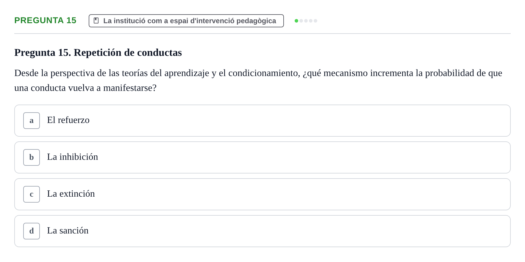 Enunciado: Pregunta 15
