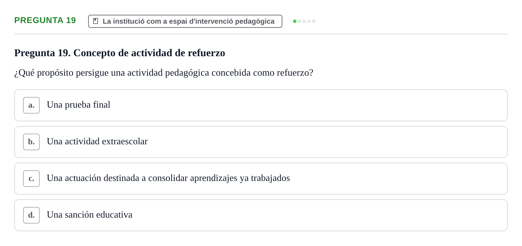 Enunciado: Pregunta 19