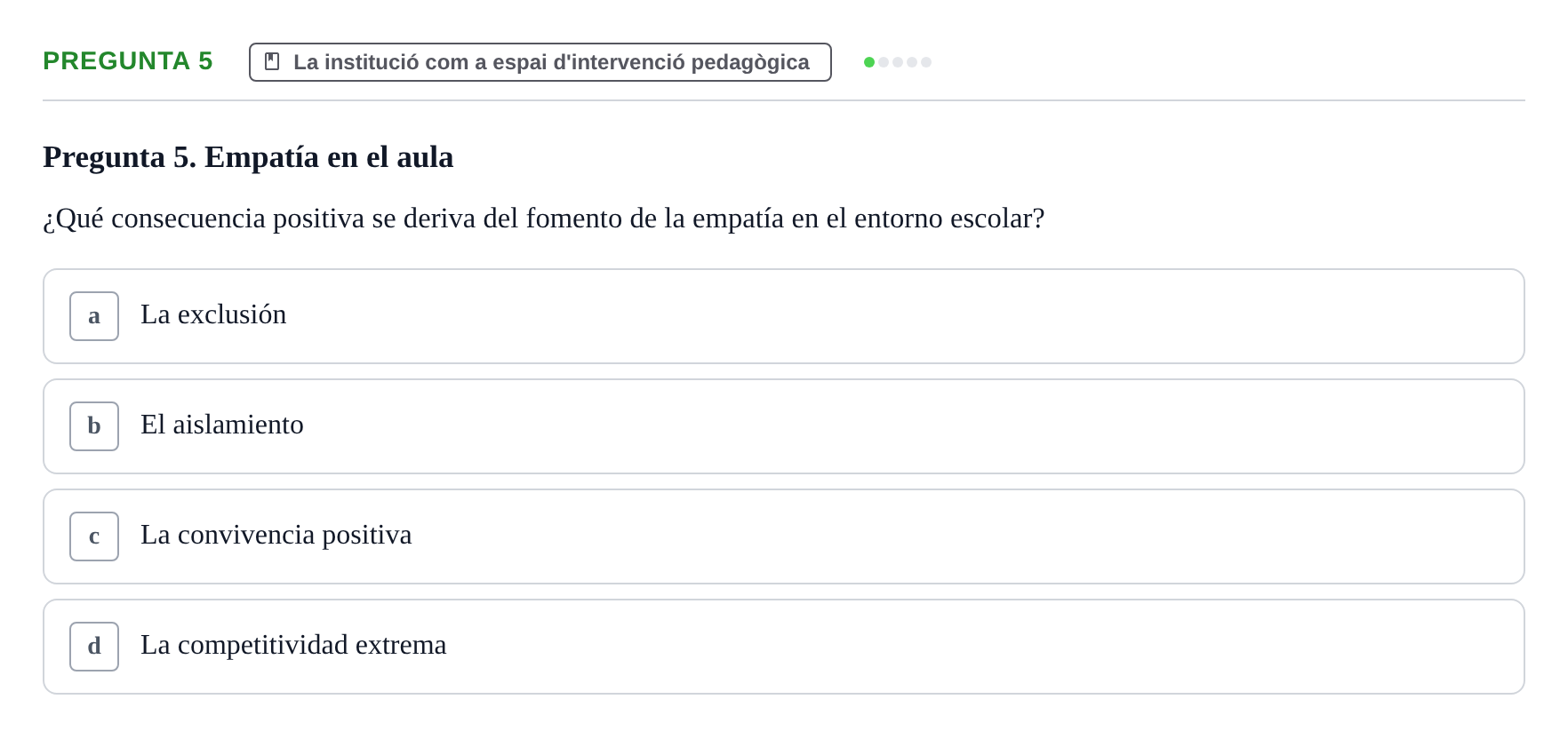 Enunciado: Pregunta 5