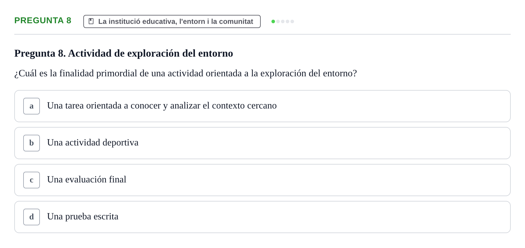 Enunciado: Pregunta 8
