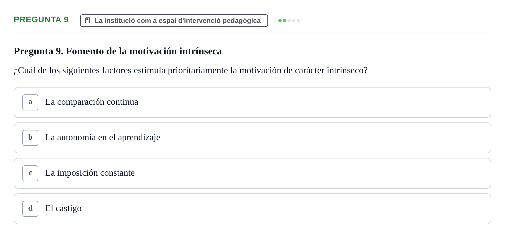 Enunciado: Pregunta 9