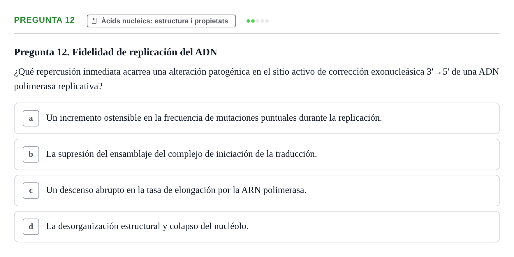 Enunciado: Pregunta 12