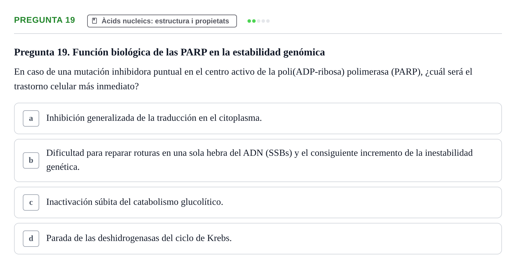 Enunciado: Pregunta 19