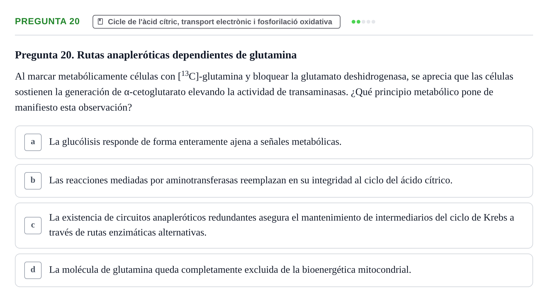 Enunciado: Pregunta 20