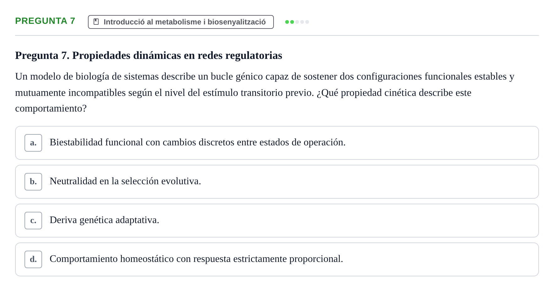 Enunciado: Pregunta 7