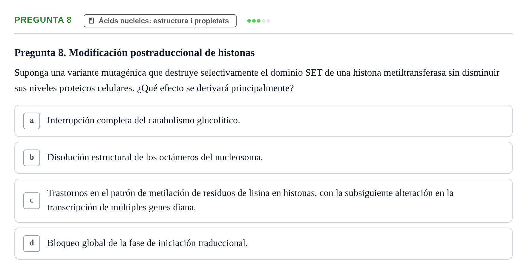 Enunciado: Pregunta 8