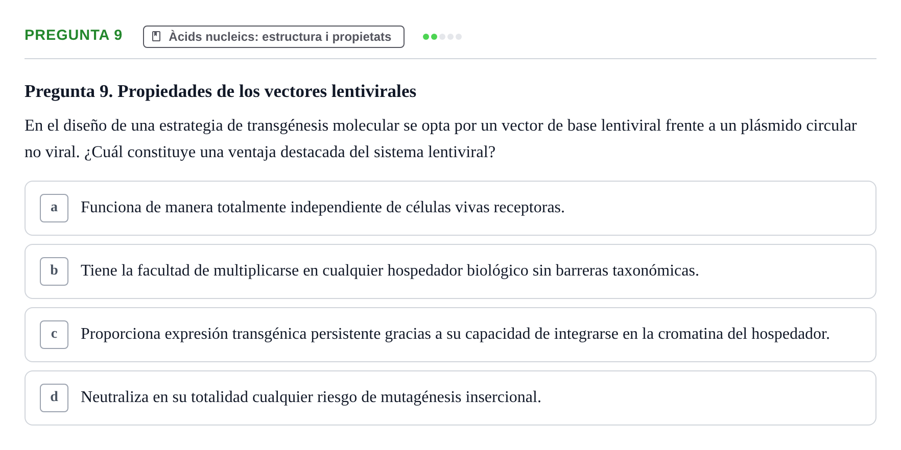 Enunciado: Pregunta 9