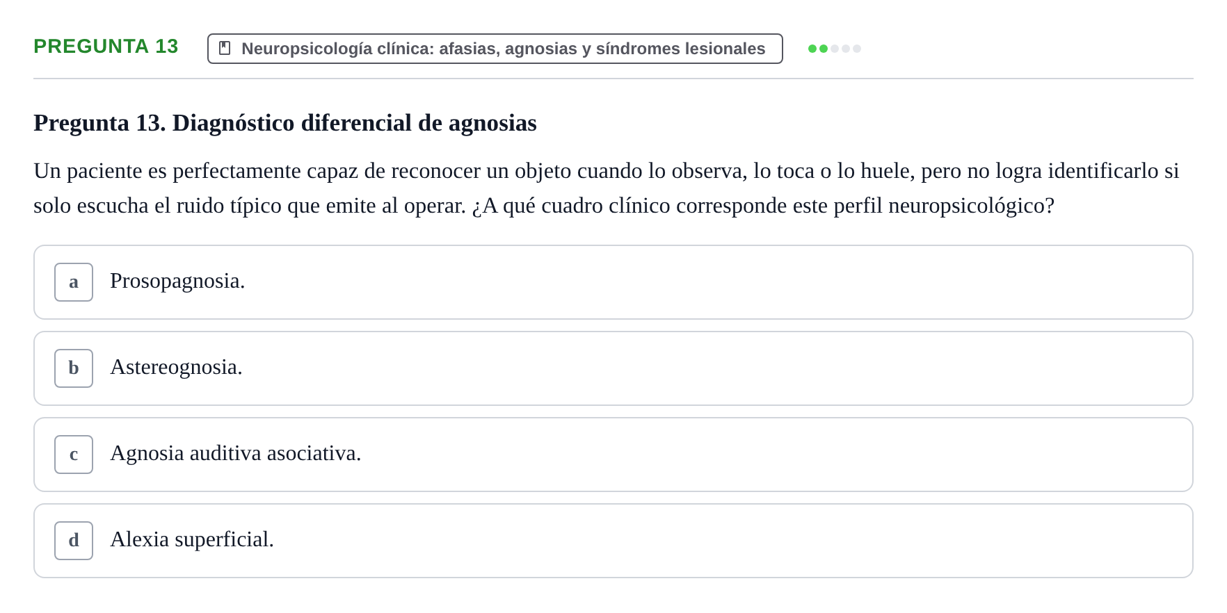 Enunciado: Pregunta 13