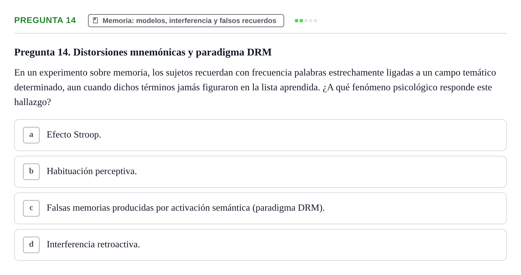 Enunciado: Pregunta 14