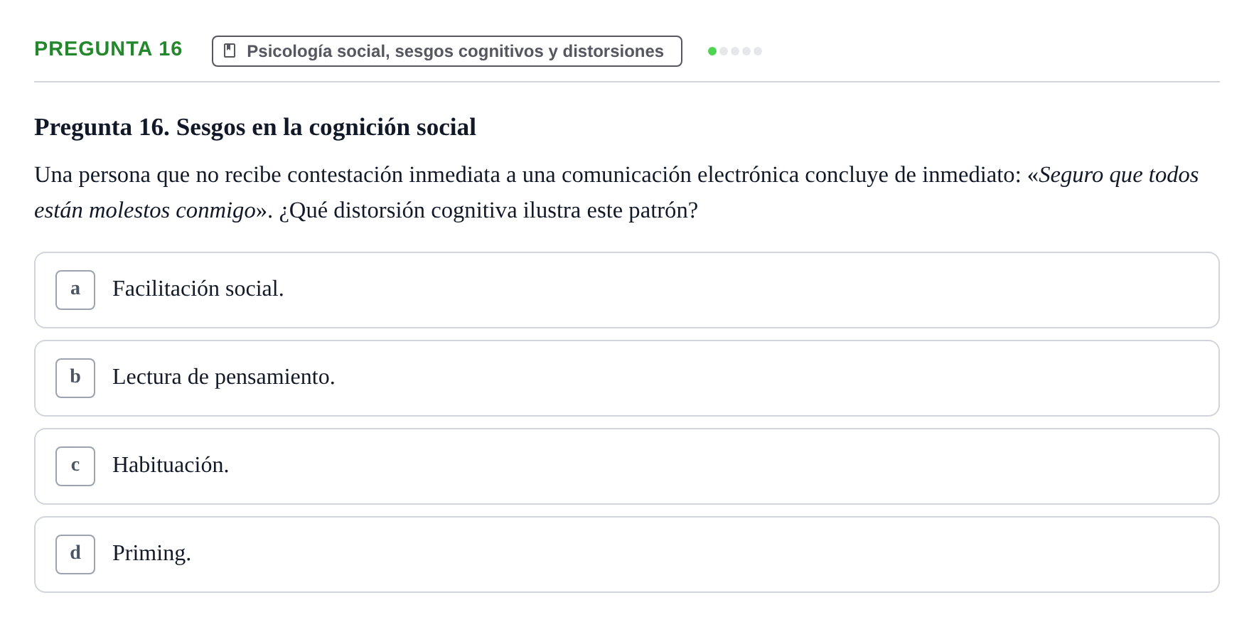 Enunciado: Pregunta 16