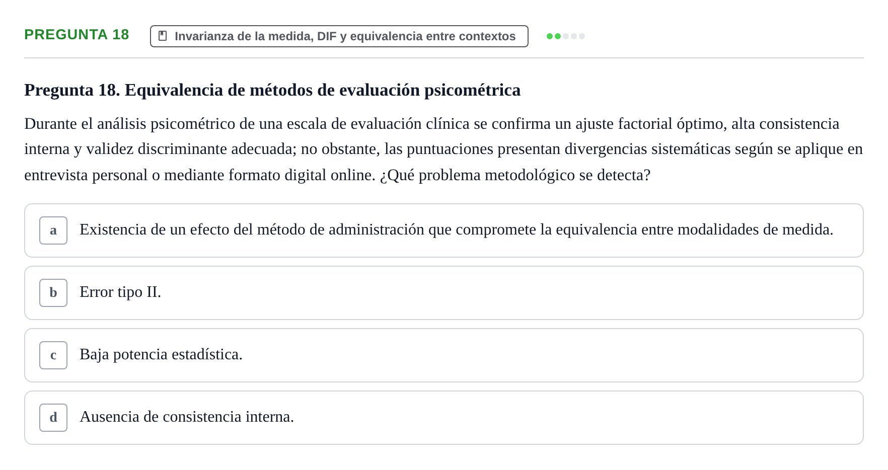 Enunciado: Pregunta 18
