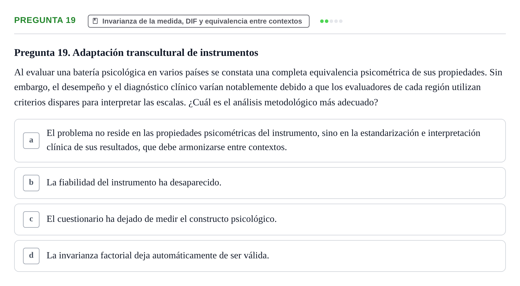 Enunciado: Pregunta 19