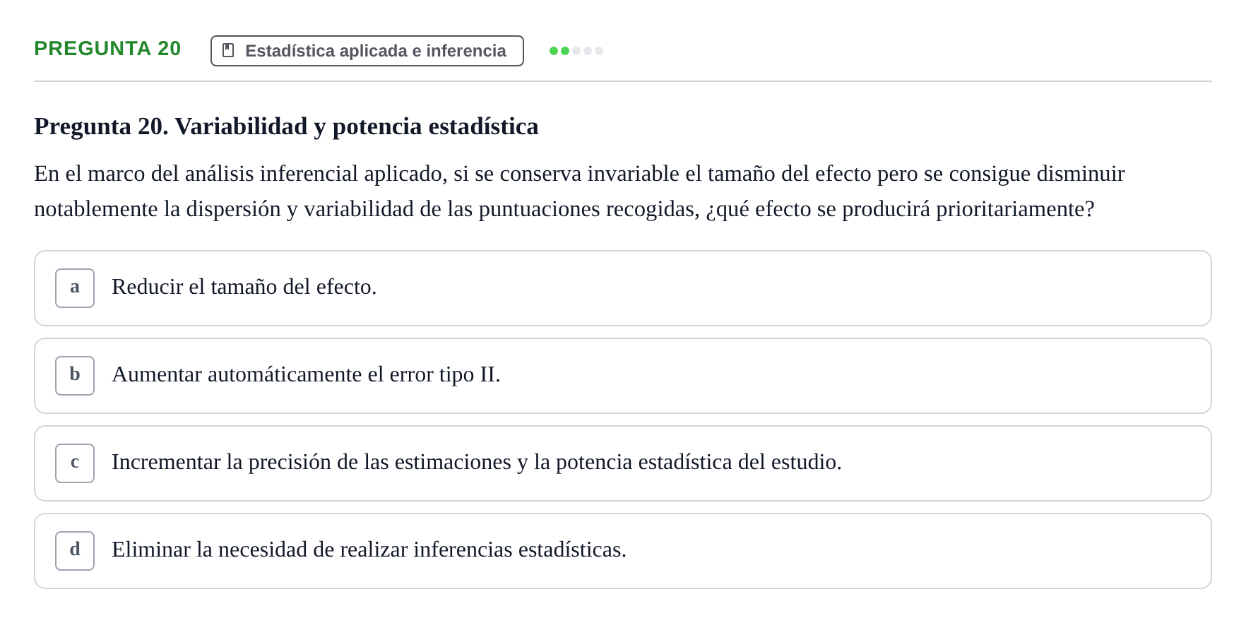 Enunciado: Pregunta 20
