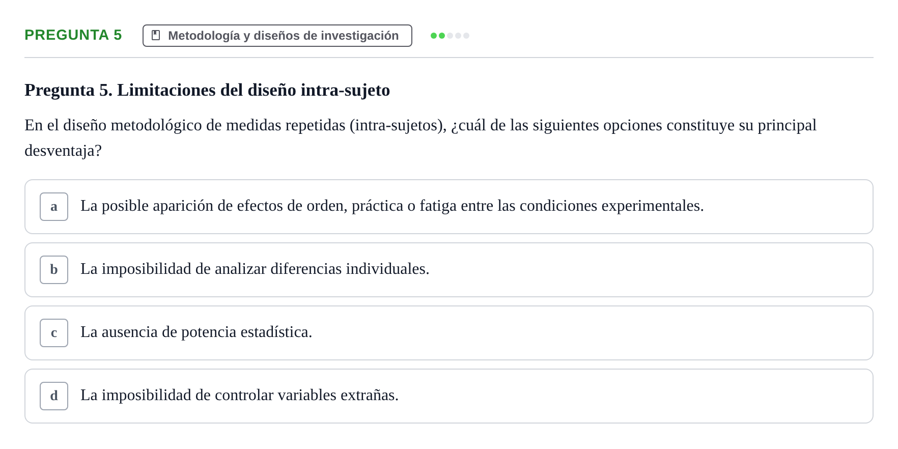 Enunciado: Pregunta 5