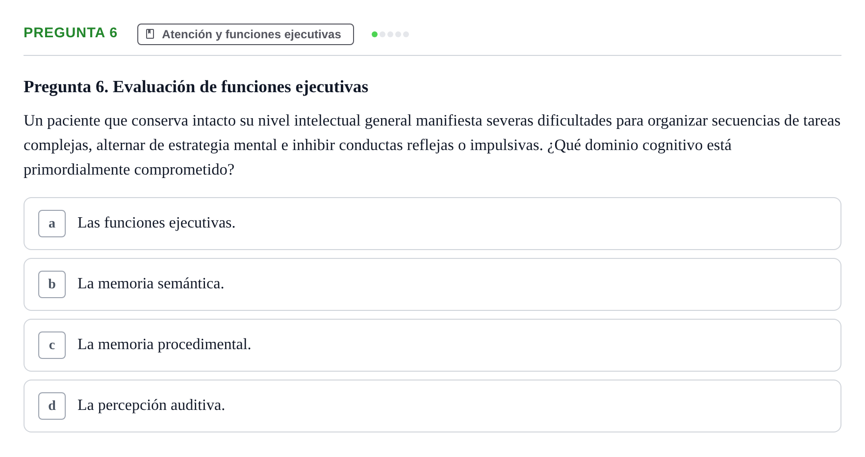 Enunciado: Pregunta 6