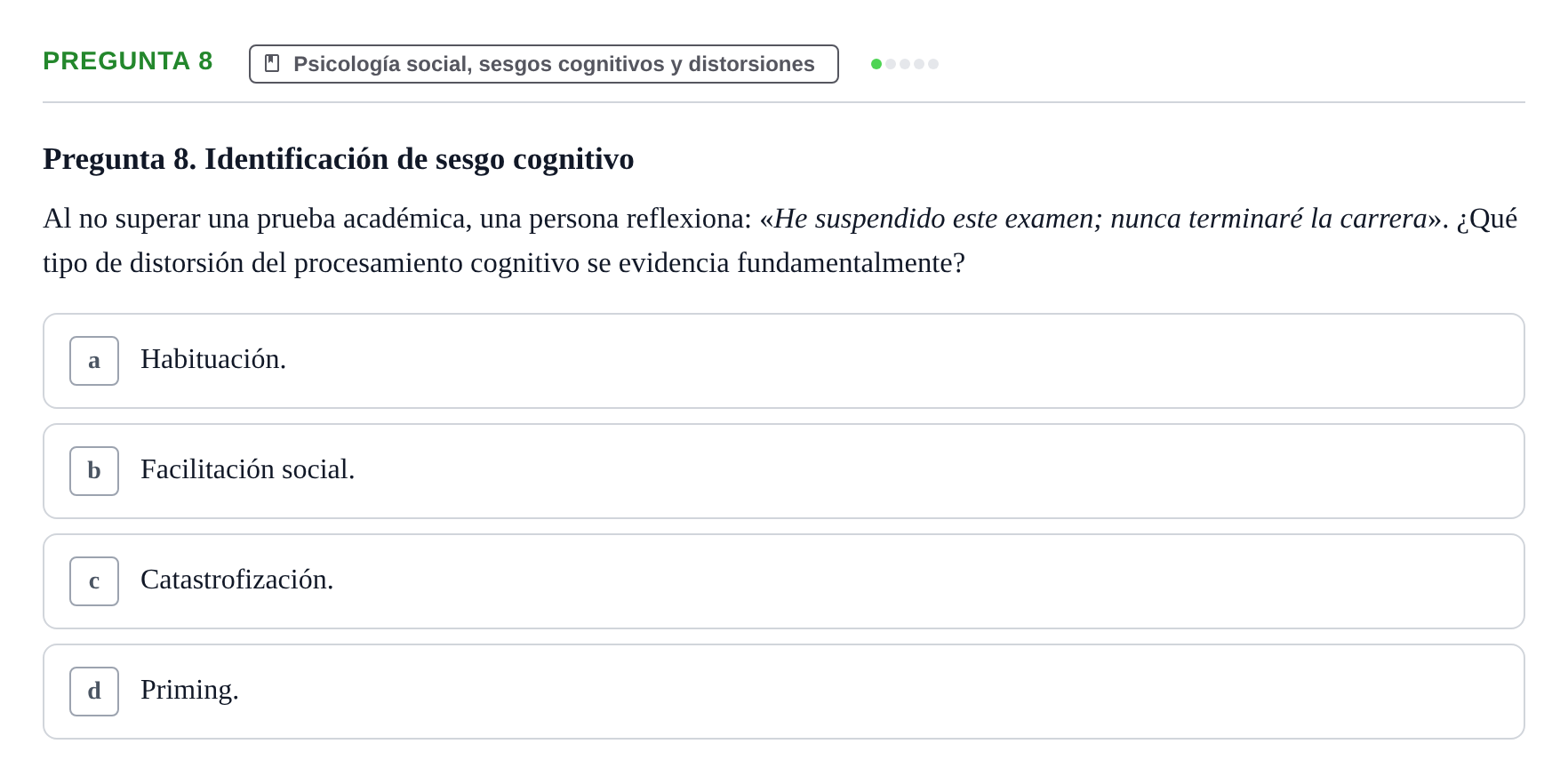 Enunciado: Pregunta 8