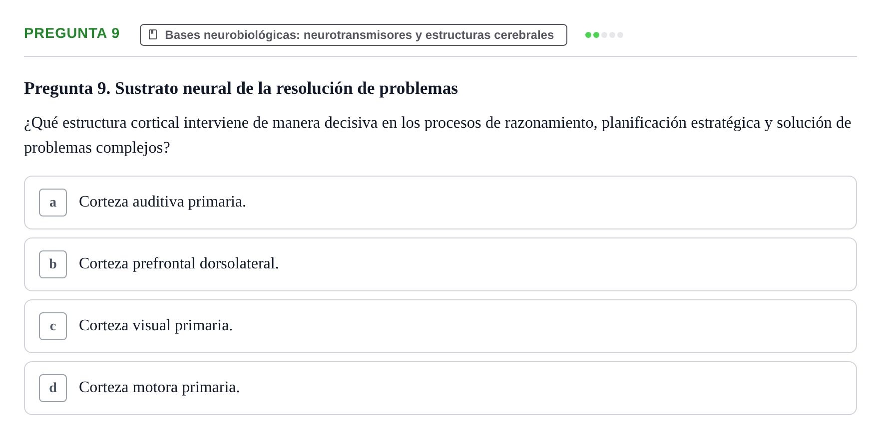 Enunciado: Pregunta 9