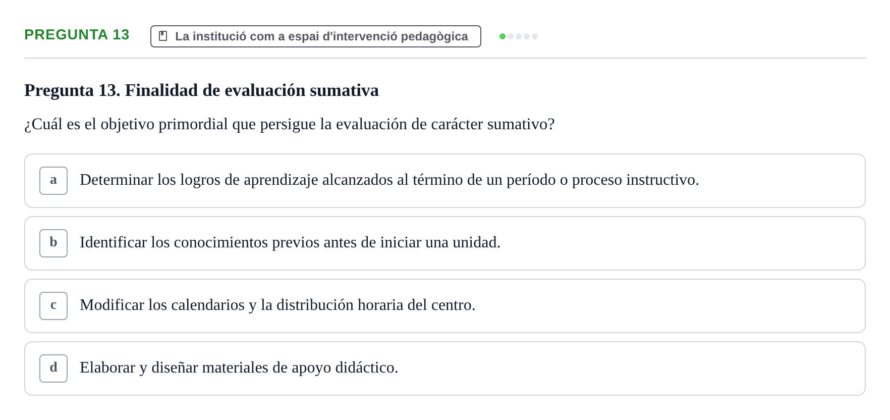 Enunciado: Pregunta 13