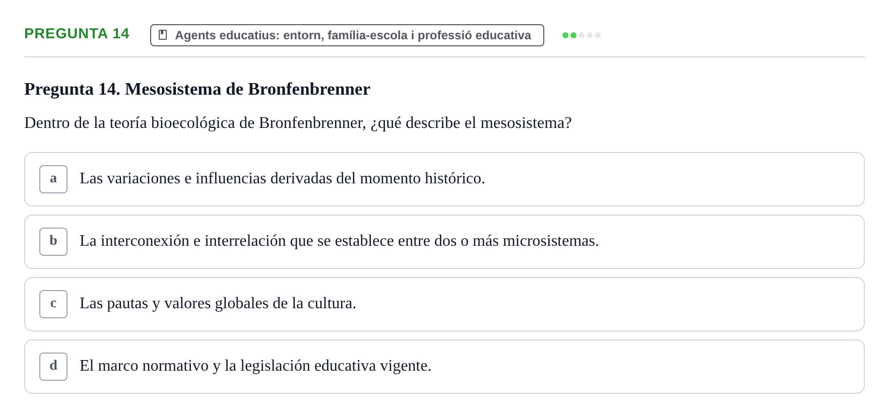 Enunciado: Pregunta 14