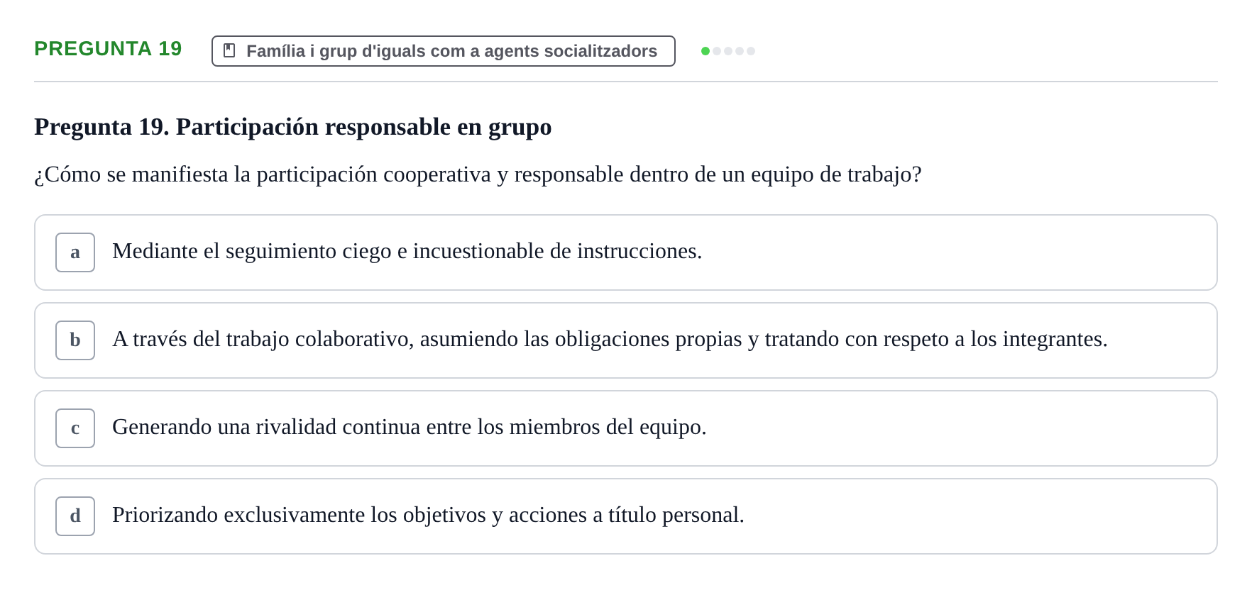 Enunciado: Pregunta 19