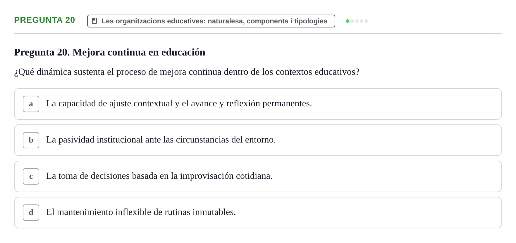 Enunciado: Pregunta 20