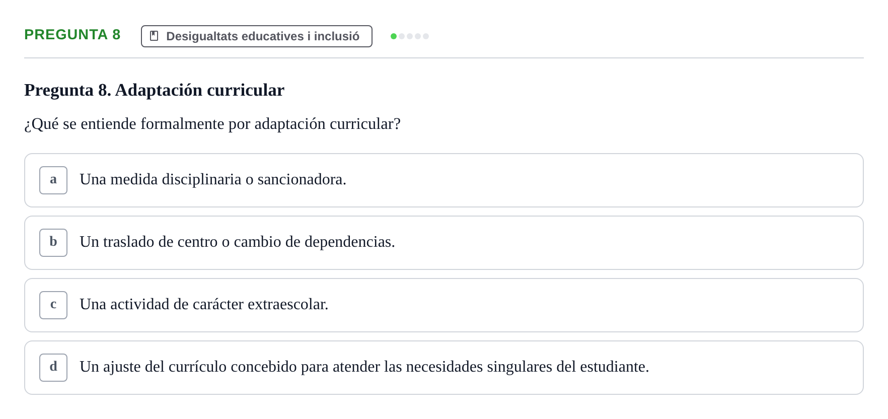 Enunciado: Pregunta 8