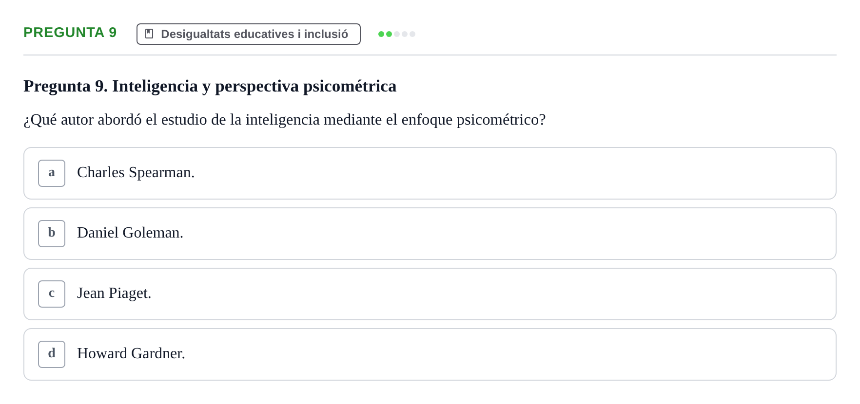 Enunciado: Pregunta 9