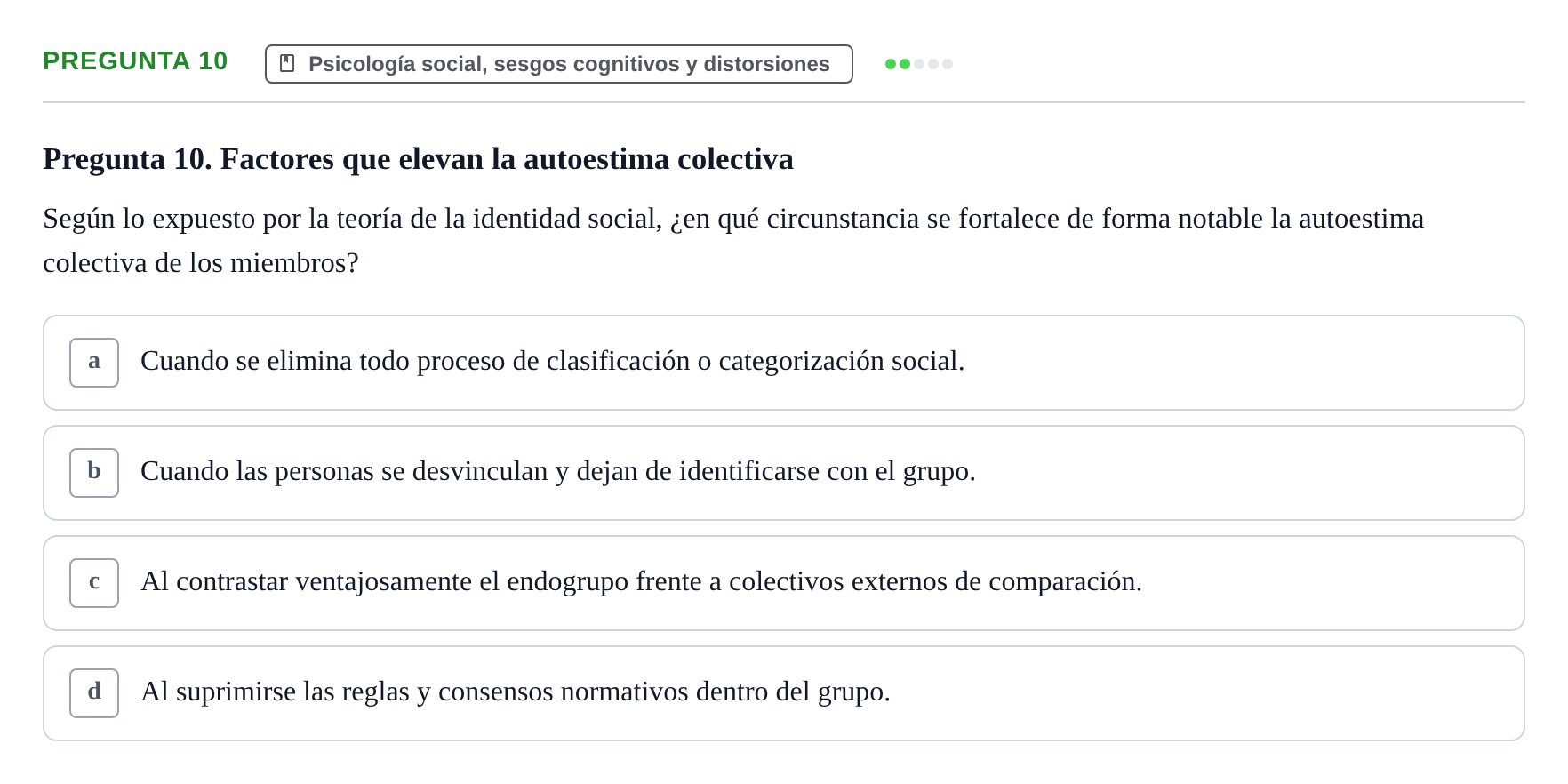 Enunciado: Pregunta 10